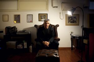 Yair Lapid, popular former TV anchorman and head of the new centrist party Yesh Atid, poses for a portrait at his house during an interview for the Associated Press, in Tel Aviv, Israel, Wednesday, June. 16, 2013. Lapid predicted he will one day become prime minister and said he would fight for a more moderate policy towards the Palestinians. Oded Balilty—AP