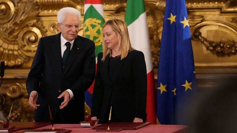 Italy's Giorgia Meloni sworn in, first woman to be premier