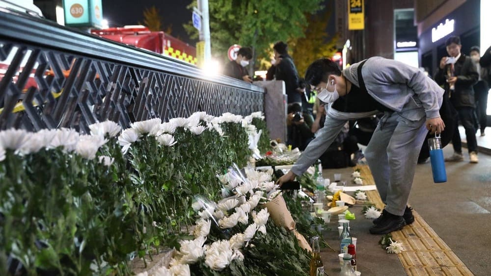 South Korean president declares mourning period after over 150 die in Halloween stampede